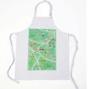 Adelaide Hills wine region map BBQ apron flatlay perfect Valentines Day gift