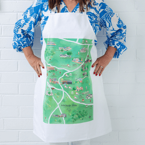 Adelaide Hills wine region map BBQ apron perfect Valentines Day gift