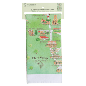 Clare Valley wine region tea towel retail ready