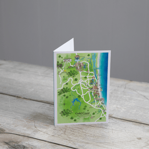 The perfect blank inside greeting card for friends and family who live in or love the Gold Coast