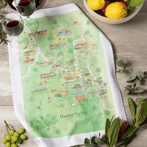 Hunter Valley wine region tea towel