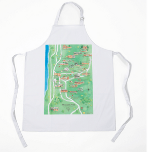 McLaren Vale wine region map BBQ apron flatlay perfect Valentines Day gift