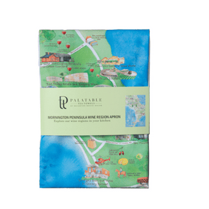 Mornington Peninsula wine region map BBQ apron in packaging perfect Valentines Day gift