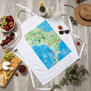 Mornington Peninsula wine region map BBQ apron styled perfect Valentines Day gift