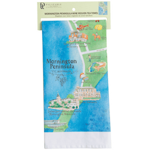 Palatable Tea Towels Mornington Peninsula wine region map tea towel