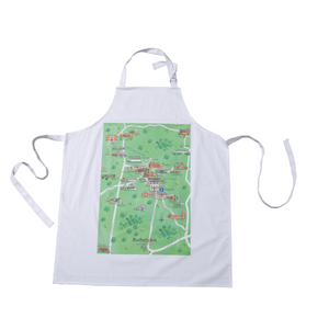 Rutherglen wine region map bar apron flat lay