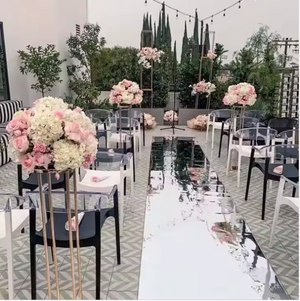 Silver mirrored acetate catwalk or wedding aisle runner roll 10m long
