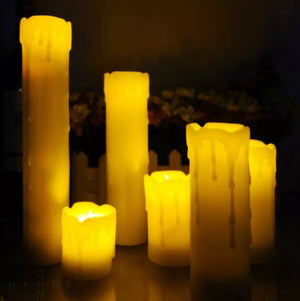 Lantern & Lighting Hire - Candle LED 5cm-22.5cm Pillar Set Of 6 Australian Hire