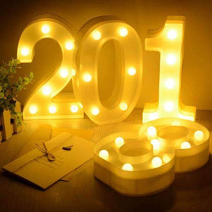 Table Number Hire - Table Number 22cm LED Marquee Lights Australian Hire