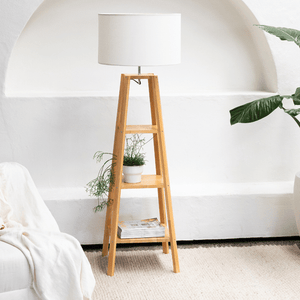 Coastal Floor Lamp Bookshelf Apartment Living 160cm Melbourne Delivery