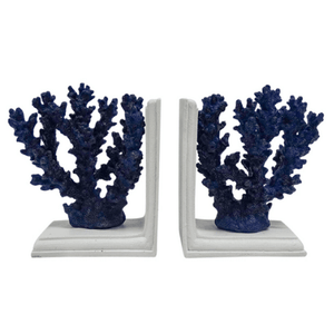 navy resin coral bookends set of 2 available for immediate dispatch or same-day curbside pickup Melbourne VIC