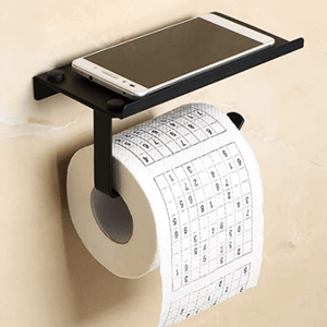 matt black mobile phone toilet paper holder available for immediate dispatch or same-day curbside pickup Melbourne VIC