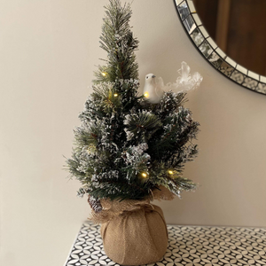 Christmas Tree Rustic 61cm Pre-Lit Tabletop Feature Ideal for Small-Scale Decorative Features available for immediate dispatch or same-day curbside pickup Melbourne VIC