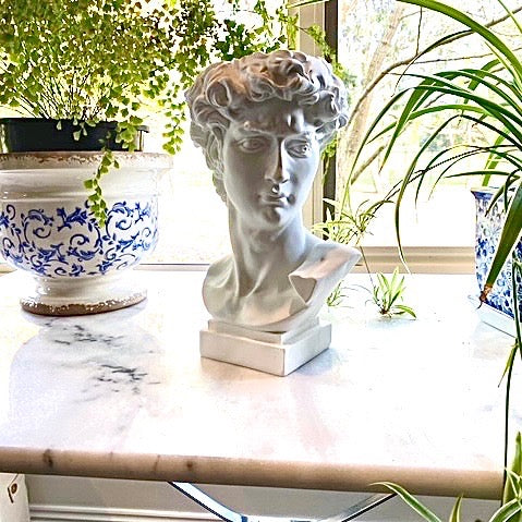 David Michelangelo resin bust classical console table decor