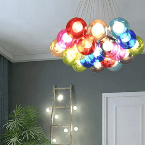 Chandelier Multi-Coloured Clustered 19-Ball LED Pendant Lighting available for immediate dispatch or same-day curbside pickup Melbourne VIC