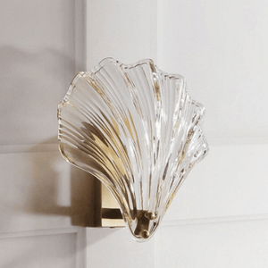 Clear Glass Clamshell Wall Sconce Lights Set of 2 available for immediate dispatch or same-day curbside pickup Melbourne VIC