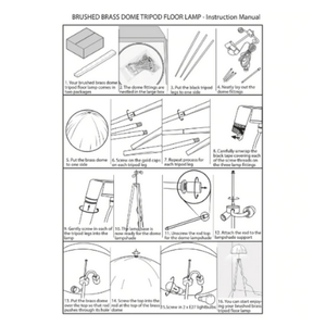 brass dome tripod lamp instructions